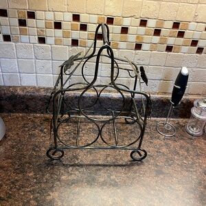 Kirklands Bronze Metal Wine Rack